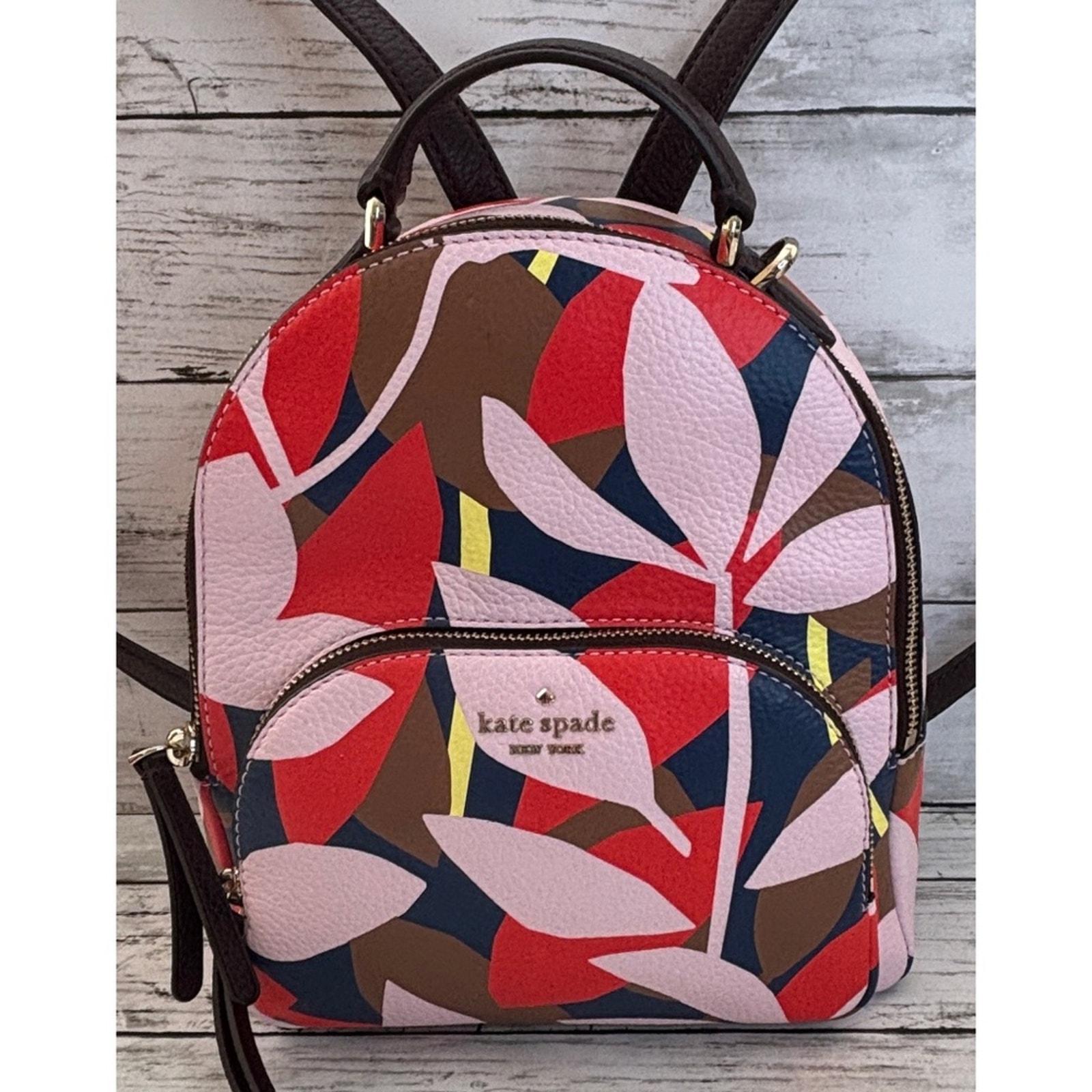Kate Spade Women’s Medium Jackson Tropical Toss Pink Multi Backpack